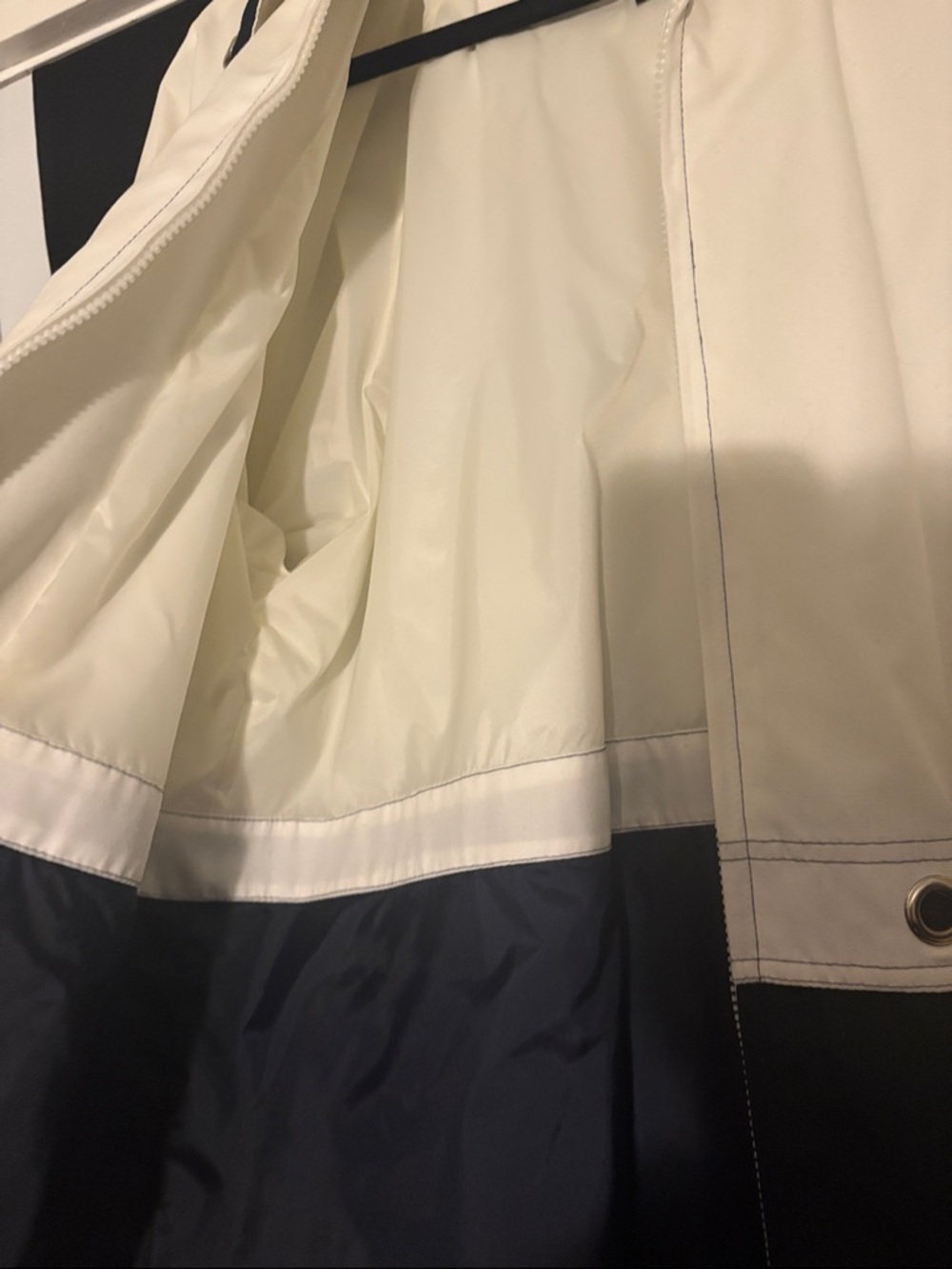 Fleet Street Two-Tone Navy and Off White Utility Jacket - Picture 7 of 10